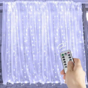 Гірлянда штора крапля роси SunLamp 3х3 метри 300 LED з пультом і USB живленням.