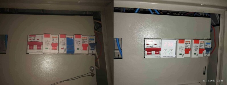 Переробив щит щоб працювало ще реле контролю напруги Переробив щит щоб працювало ще реле контролю напруги